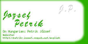 jozsef petrik business card